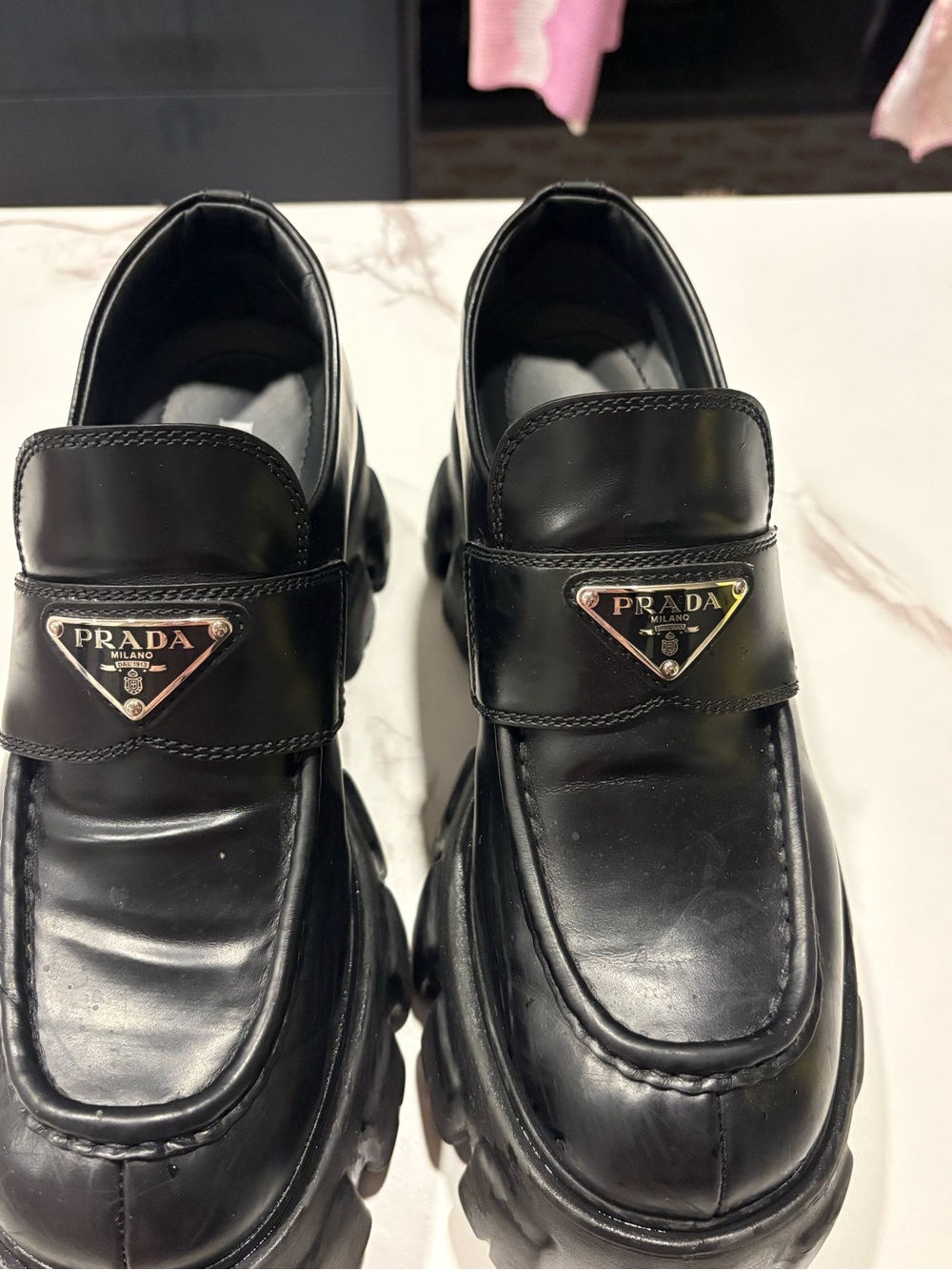 Prada Monolith Platform Loafers - Authentic - Picture 2 of 5